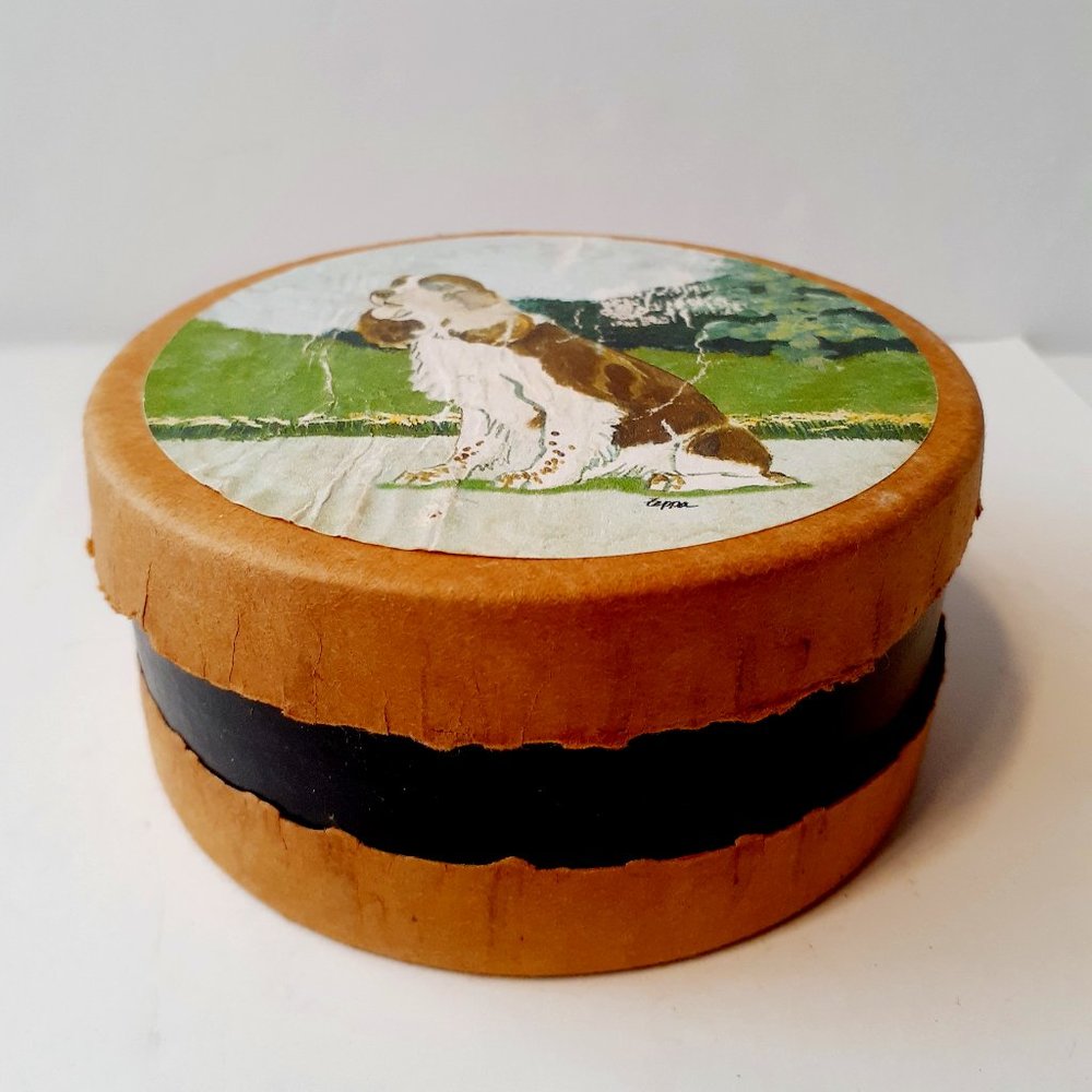 Zeppa Studios Set of 4 Drink Coasters Absorbent Cork Back Springer Spaniel Dog